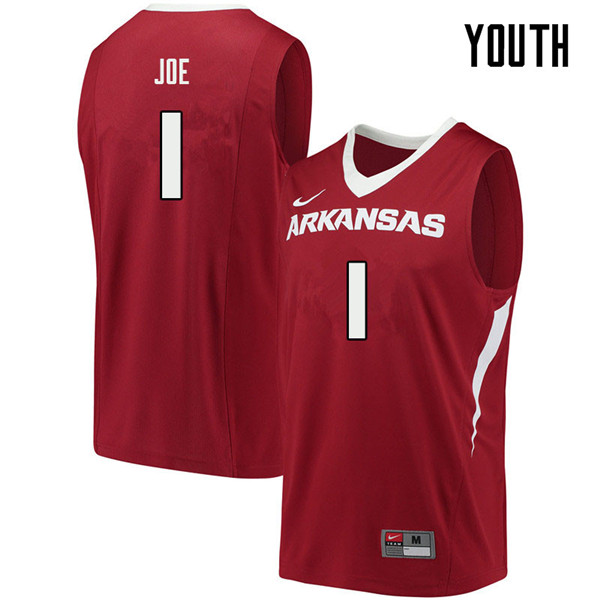 Youth #1 Isaiah Joe Arkansas Razorbacks College Basketball Jerseys Sale-Cardinal